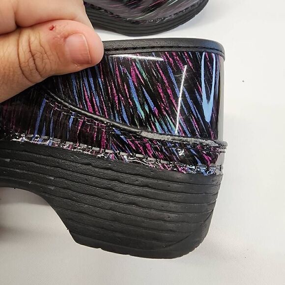 DANSKO LT Pro Size 38 7.5-8 Wavy Lines Patent Leather O - Picture 9 of 10